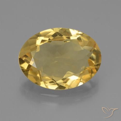4.24ct Natural Dorado medio Citrino, Ovalada, VVS