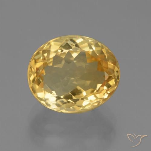 5.01ct Natural Dorado claro Citrino, Ovalada, VS