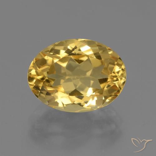 4.40ct Natural Dorado medio Citrino, Ovalada, VVS