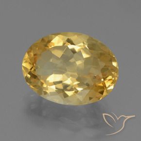 Citrino Naranja dorado natural de 5.11 ct, Ovalada, VVS-VS