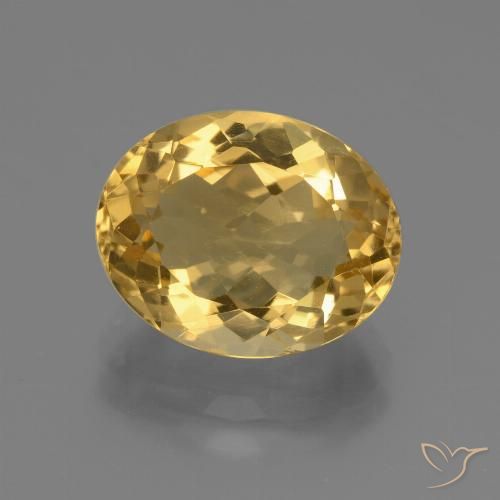 4.47ct Natural Naranja dorado Citrino, Ovalada, VVS