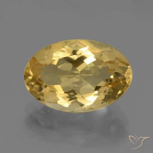 4.82ct Natural Dorado claro Citrino, Ovalada, VVS