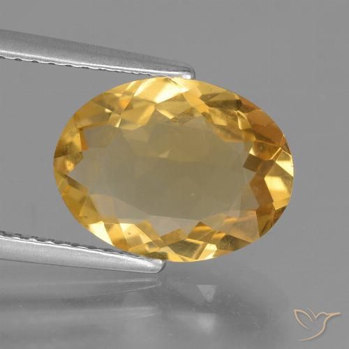 3.28ct Natural Naranja dorado Citrino, Ovalada, VVS-VS