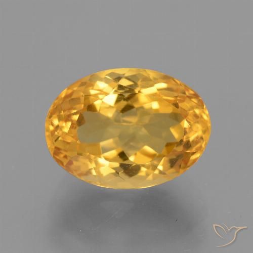 3.98ct Natural Dorado medio Citrino, Ovalada, VVS