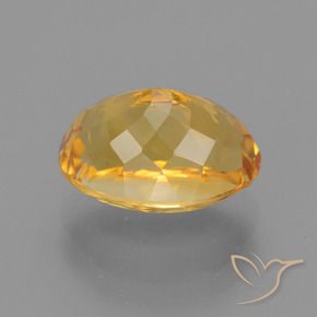 Citrino Dorado medio natural de 3.98 ct, Ovalada, VVS