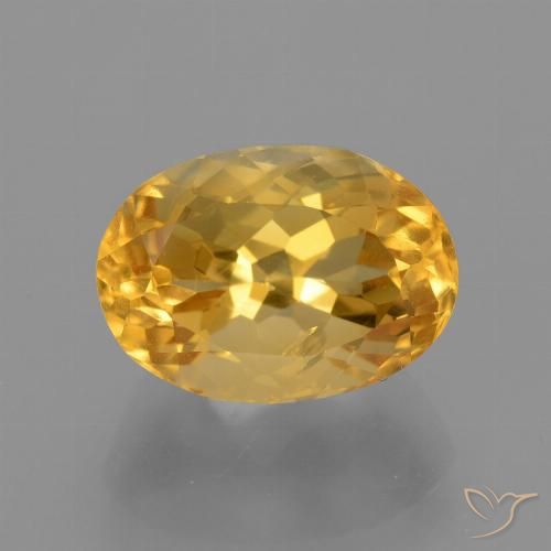 4.23ct Natural Dorado medio Citrino, Ovalada, VS-SI