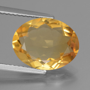 Citrino dorado natural de 3,98 ct, corte óvalo, VVS