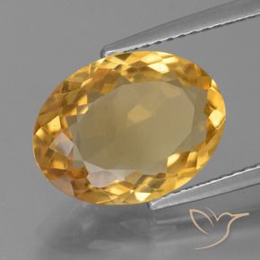 Citrino Dorado naranja natural de 4.44 ct, Ovalada, VS