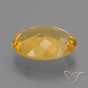 Citrino Dorado naranja natural de 4.44 ct, Ovalada, VS