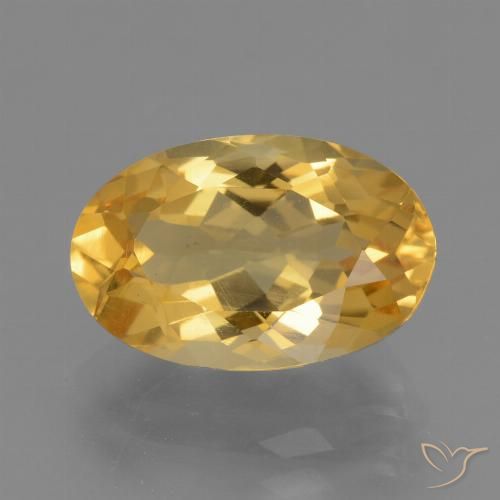 4.08ct Natural Dorado medio Citrino, Ovalada, VVS-VS