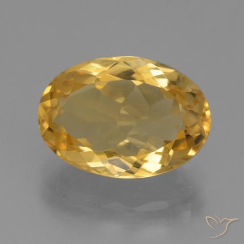4.09ct Natural Dorado oscuro medio Citrino, Ovalada, VVS
