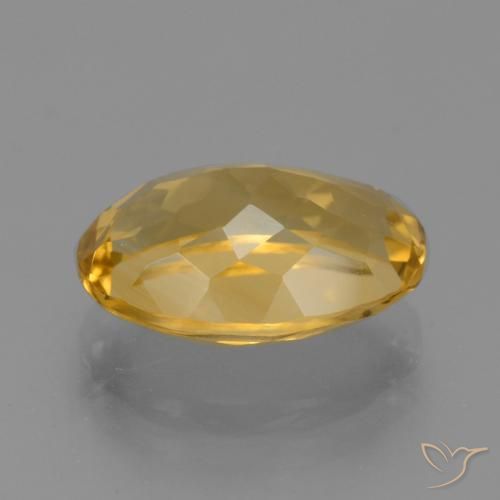 Citrino Dorado oscuro medio natural de 4.09 ct, Ovalada, VVS