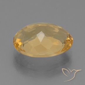 Citrino Dorado medio natural de 4.39 ct, Ovalada, VVS-VS