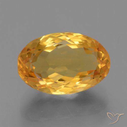 4.97ct Natural Naranja dorado Citrino, Ovalada, VVS