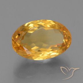 Citrino Naranja dorado natural de 4.97 ct, Ovalada, VVS