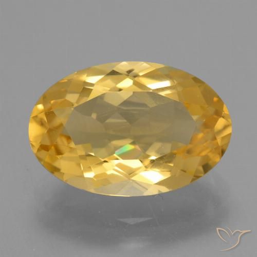 4.55ct Natural Dorado claro Citrino, Ovalada, VVS