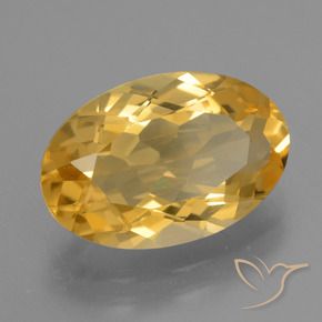 Citrino Dorado claro natural de 4.55 ct, Ovalada, VVS