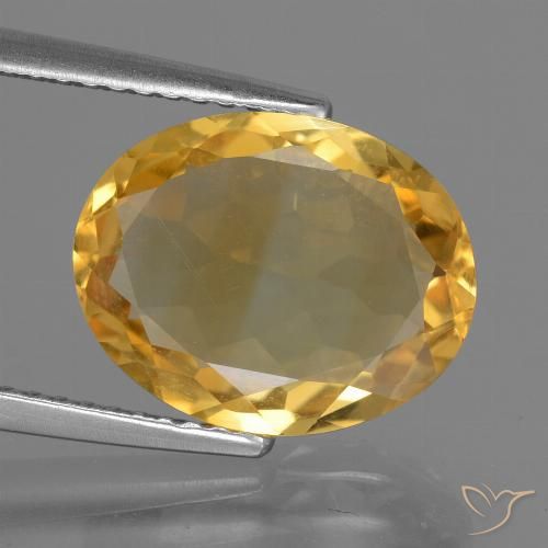 3.75ct Natural Dorado claro Citrino, Ovalada, VVS