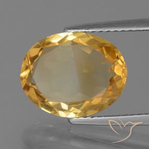 Citrino Dorado claro natural de 3.75 ct, Ovalada, VVS