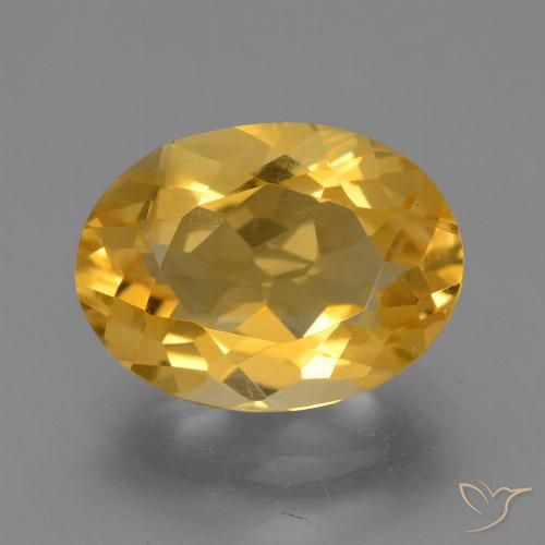 4.03ct Natural Dorado oscuro Citrino, Ovalada, VVS