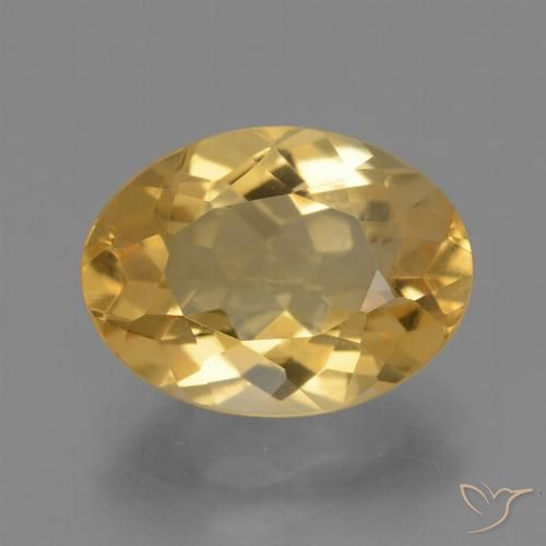 2.84ct Natural Dorado claro Citrino, Ovalada, VVS