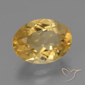 Citrino Dorado claro natural de 2.84 ct, Ovalada, VVS
