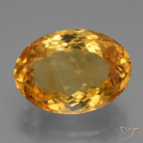 Citrino Dorado naranja intenso natural de 11.85 ct, Corte Óvalo, VVS