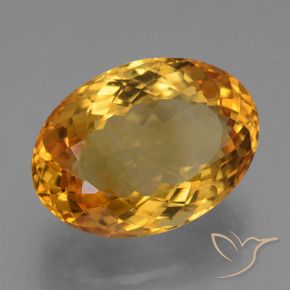 Citrino Dorado naranja intenso natural de 11.85 ct, Corte Óvalo, VVS