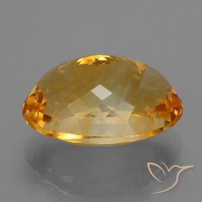 Citrino Dorado naranja intenso natural de 11.85 ct, Corte Óvalo, VVS
