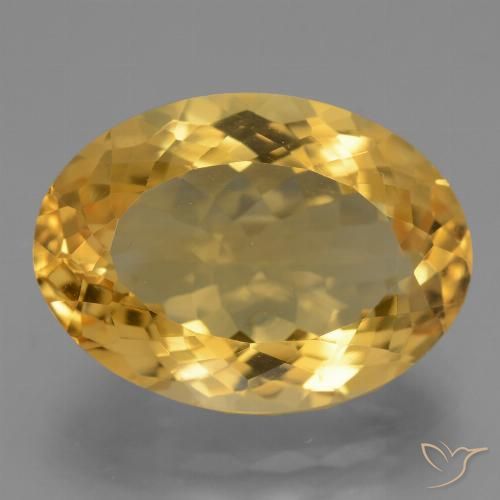 12.44ct Natural Dorado claro Citrino, Ovalada, VVS-VS