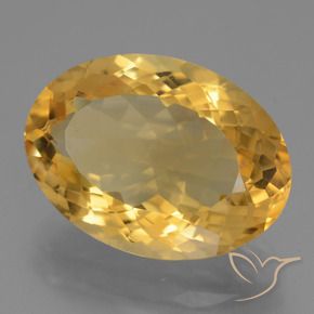 Citrino Dorado claro natural de 12.44 ct, Ovalada, VVS-VS