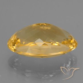 Citrino Dorado claro natural de 12.44 ct, Ovalada, VVS-VS