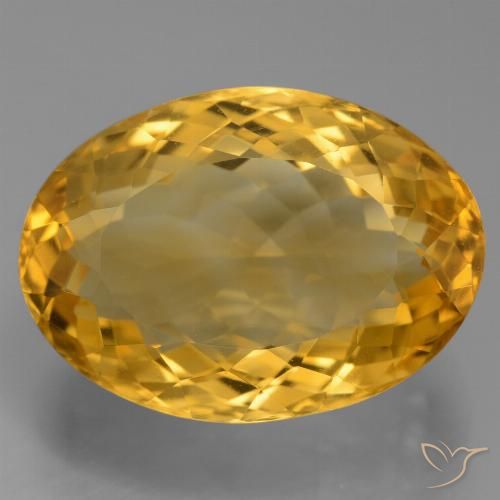 12.93ct Natural Naranja dorado intenso Citrino, Ovalada, VVS-VS