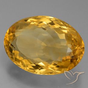 Citrino Naranja dorado intenso natural de 12.93 ct, Ovalada, VVS-VS
