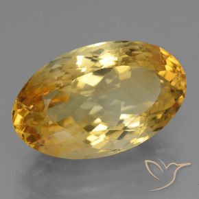 Citrino Dorado oscuro natural de 12.85 ct, Ovalada, VVS
