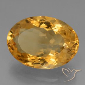 Citrino Naranja dorado intenso natural de 11.96 ct, Corte Óvalo, VVS-VS