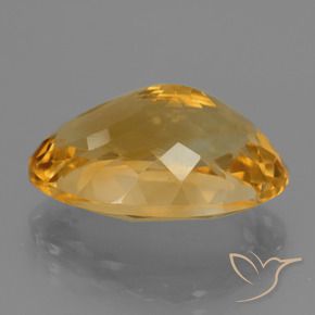 Citrino Naranja dorado intenso natural de 11.96 ct, Corte Óvalo, VVS-VS