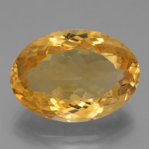 Citrino naranja dorado intenso natural de 12,40 ct, corte óvalo, VVS