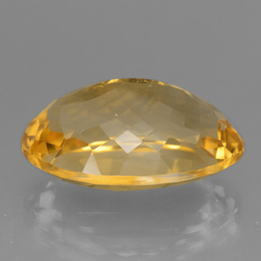 Citrino naranja dorado intenso natural de 12,40 ct, corte óvalo, VVS