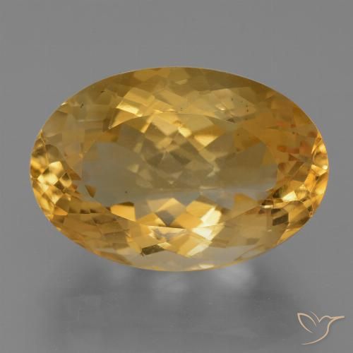 10.94ct Natural Naranja dorado intenso Citrino, Ovalada, VVS