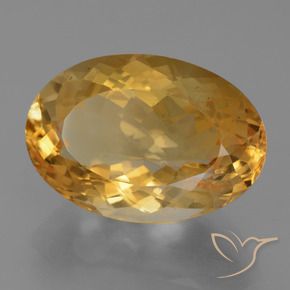 Citrino Naranja dorado intenso natural de 10.94 ct, Ovalada, VVS