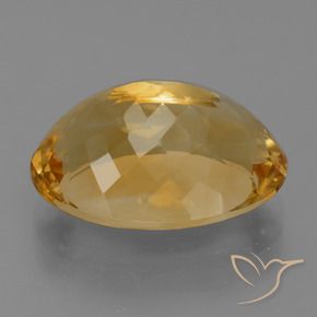 Citrino Naranja dorado intenso natural de 10.94 ct, Ovalada, VVS