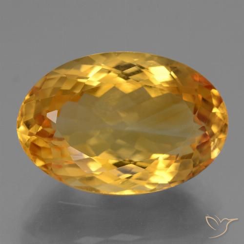 9.46ct Natural Dorado naranja oscuro Citrino, Ovalada, VVS-VS