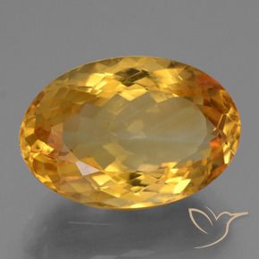 Citrino Dorado naranja oscuro natural de 9.46 ct, Ovalada, VVS-VS