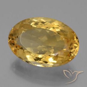 Citrino Dorado medio natural de 10.67 ct, Ovalada, VVS