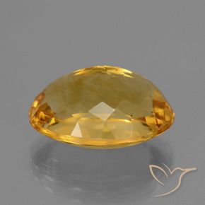 Citrino Naranja dorado intenso natural de 11.77 ct, Ovalada, VVS