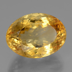 Citrino Naranja dorado intenso natural de 18.16 ct, Corte Óvalo, VVS