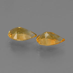Gemas de Citrino Dorado naranja intenso natural de 2.07 ct, En forma de pera, VVS