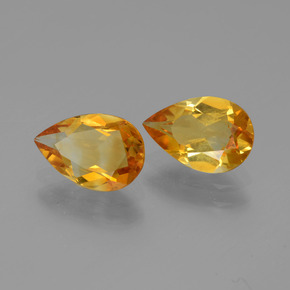 Gemas de Citrino Dorado naranja oscuro natural de 2.13 ct, En forma de pera, VVS
