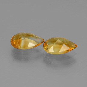 Gemas de Citrino Dorado naranja oscuro natural de 2.13 ct, En forma de pera, VVS